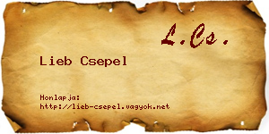 Lieb Csepel névjegykártya